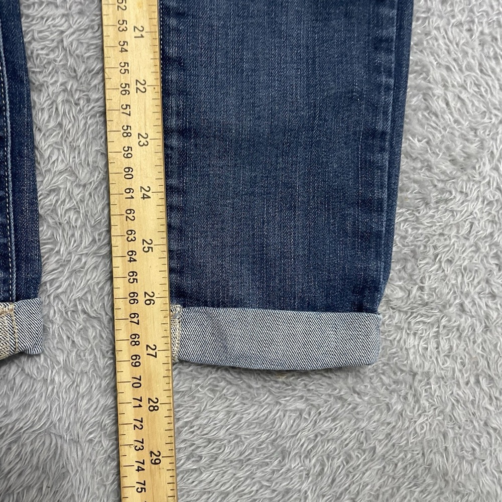 PAIGE Jeans Womens Size 27 Kylie Crop Dark Wash‎ Cuffed Blue Denim Stretch - Picture 6 of 7